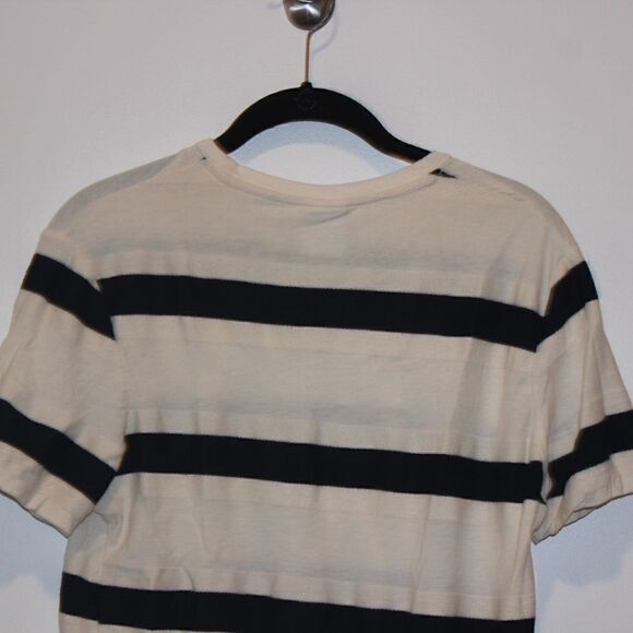 Zara Striped Short Sleeve Top Size Small - Picture 6 of 10